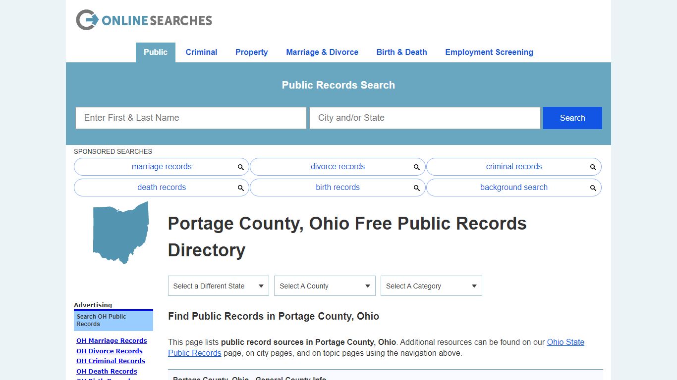 Portage County, Ohio Public Records Directory