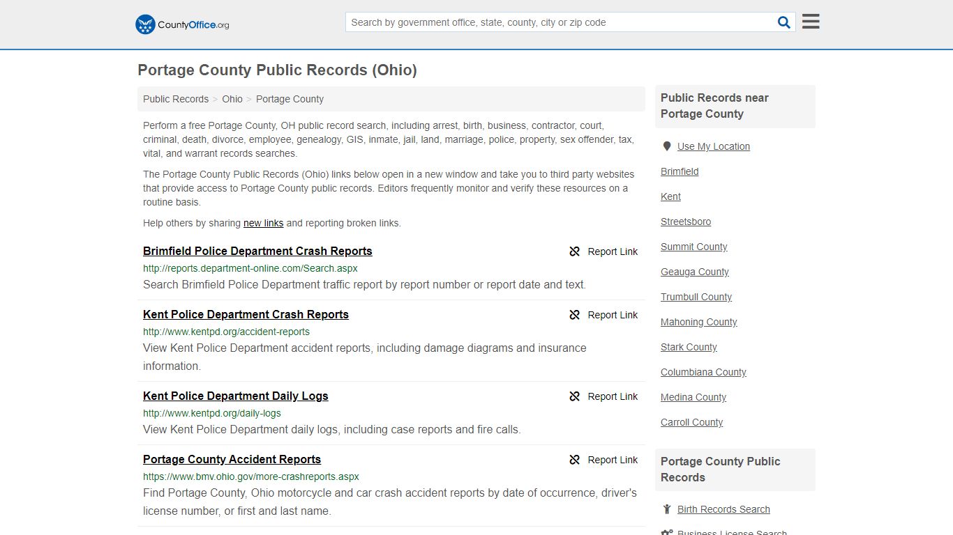 Portage County Public Records (Ohio) - County Office